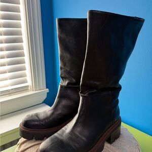 Elegant Black Women's Combat Boots